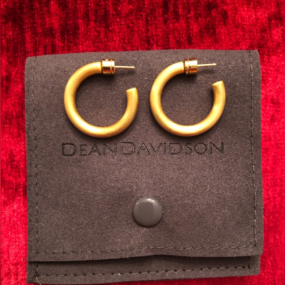 Dean Davidson - Small Dune Hoop Earrings - 22K Gold Over Brass - New